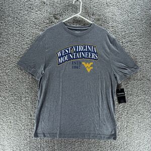 West Virginia Mountaineers‎ Shirt Mens Large Gray Captivating Short Sleeve New